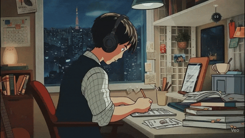 Lofi coding scene